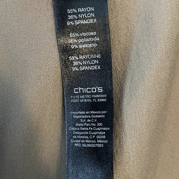 Travelers Collection Crepe Pants Ankle Pull On Tan Beige Womens 2 Large - Picture 10 of 12